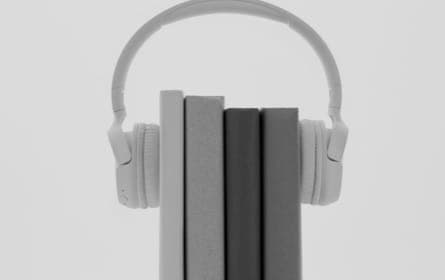 Close-up of black headphones